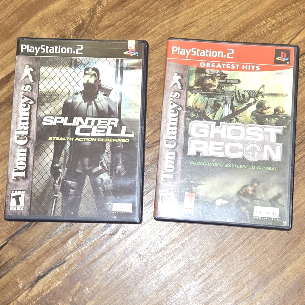 Splinter Cell and Ghost Recon for PlayStation 2 Ps2 Video Game Bundle Tested
